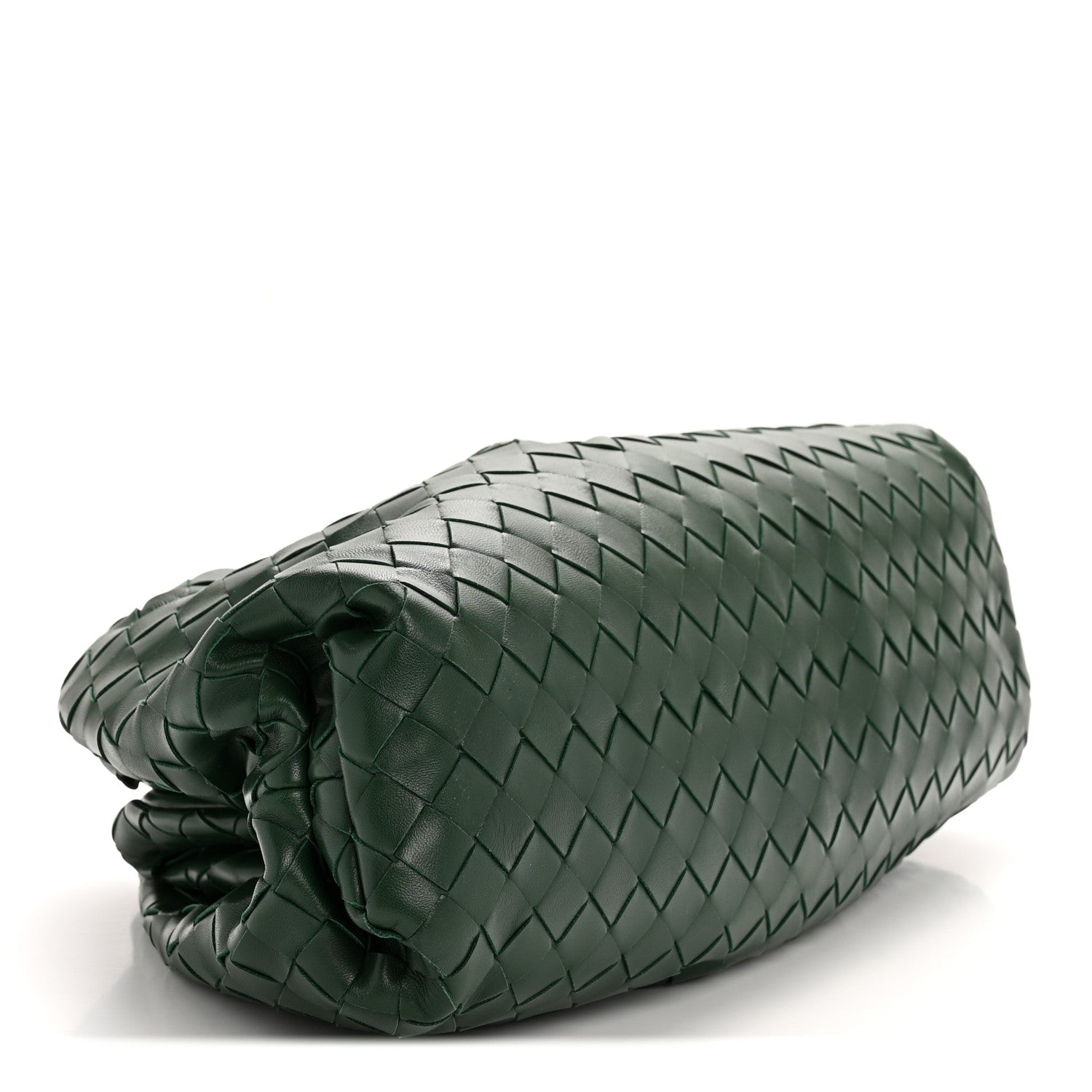 Bottega Veneta Nappa Maxi Intrecciato The Pouch Oversized Clutch Racing Green 4 of 12
