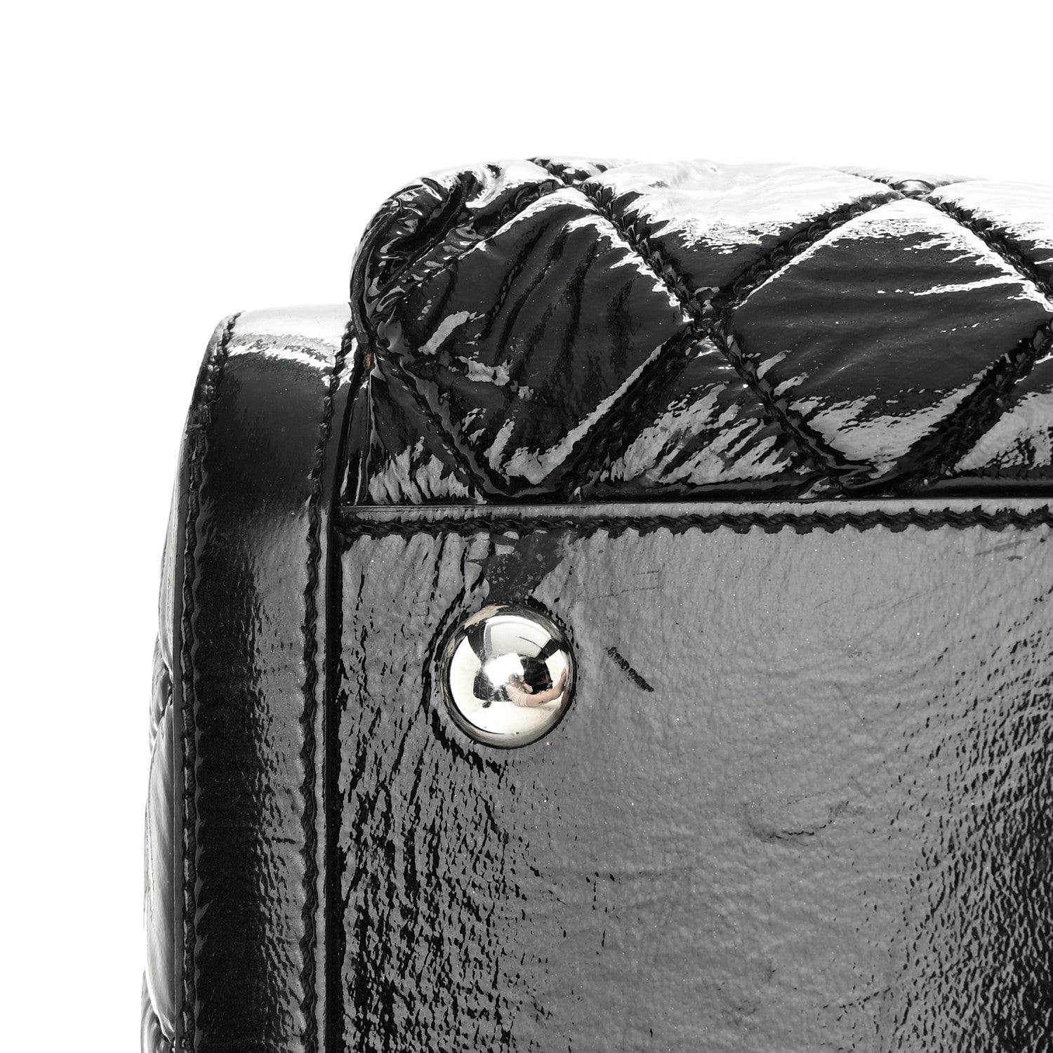 Chanel Patent Quilted Day Glo Flap Bag Black 16 of 22