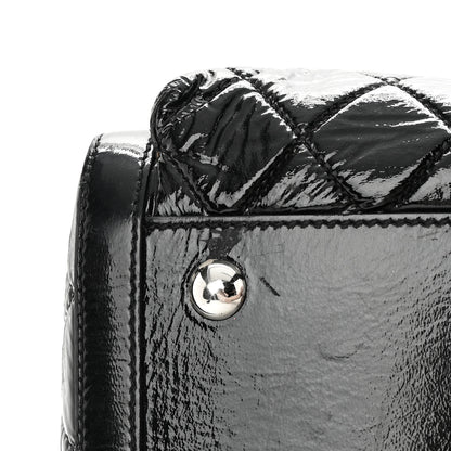 Chanel Patent Quilted Day Glo Flap Bag Black 16 of 22