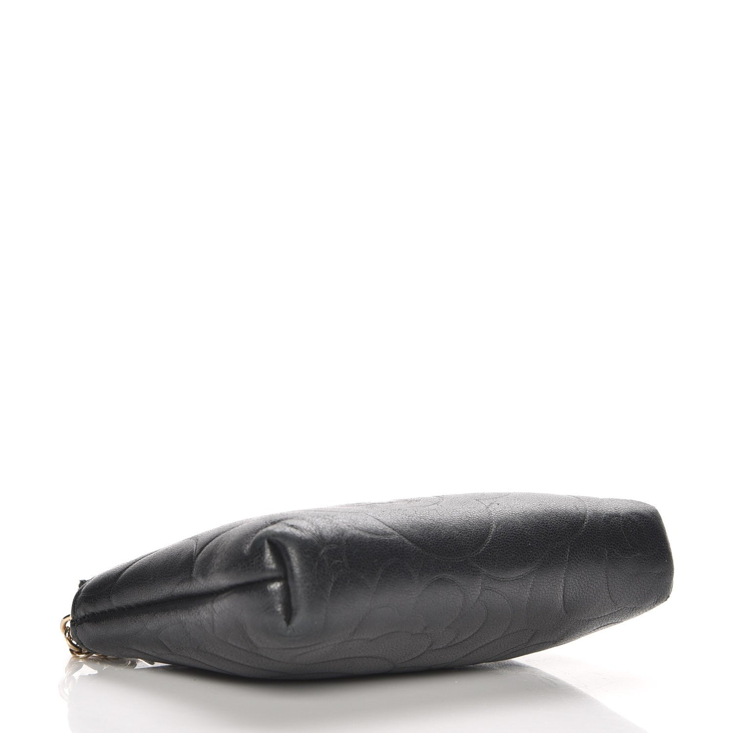 Chanel Lambskin Camellia Embossed Key Holder Case Black 4 of 8