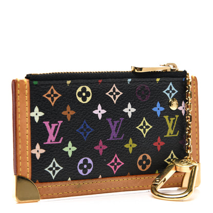 Louis Vuitton Monogram Multicolor Key Pouch Black 3 of 7