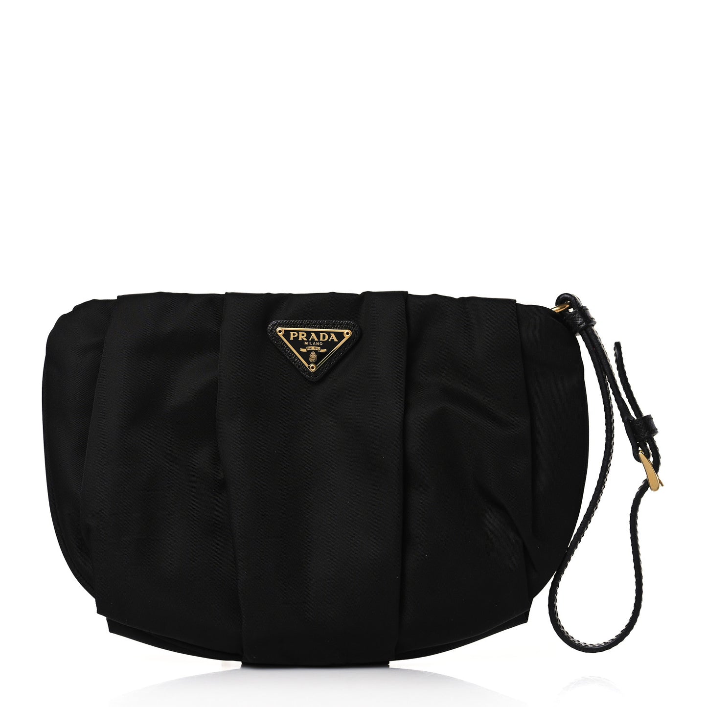 Tessuto Nylon Wristlet Clutch Black