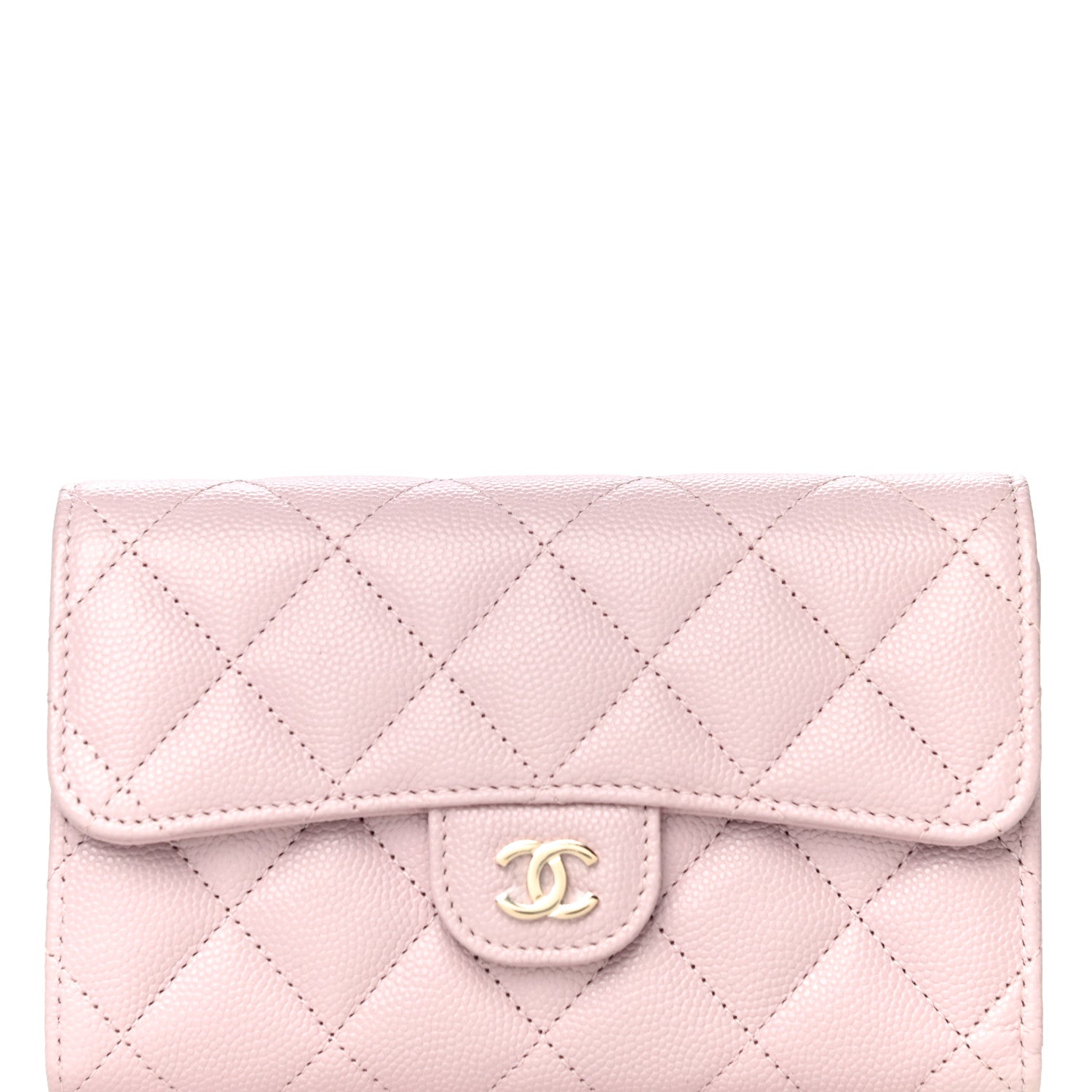Chanel Caviar Quilted Medium Flap Wallet Pink 9 of 12