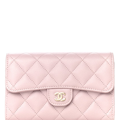 Chanel Caviar Quilted Medium Flap Wallet Pink 9 of 12