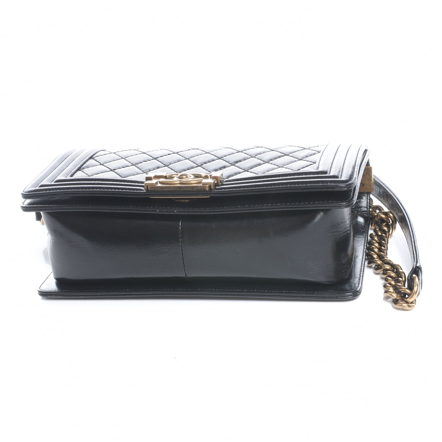 Chanel Glazed Calfskin Medium Boy Flap Black 4 of 6