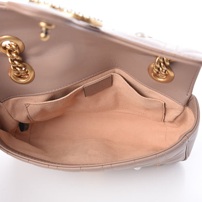 Gucci Calfskin Matelasse Studded Mini Pearly GG Marmont Shoulder Bag Porcelain Rose 7 of 9