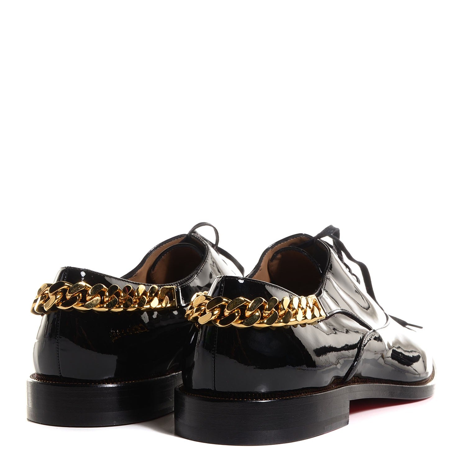 Christian Louboutin Mens Patent Stage Flat Oxfords 44 Black 3 of 5