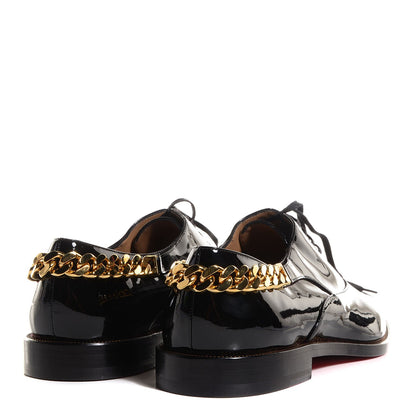 Christian Louboutin Mens Patent Stage Flat Oxfords 44 Black 3 of 5