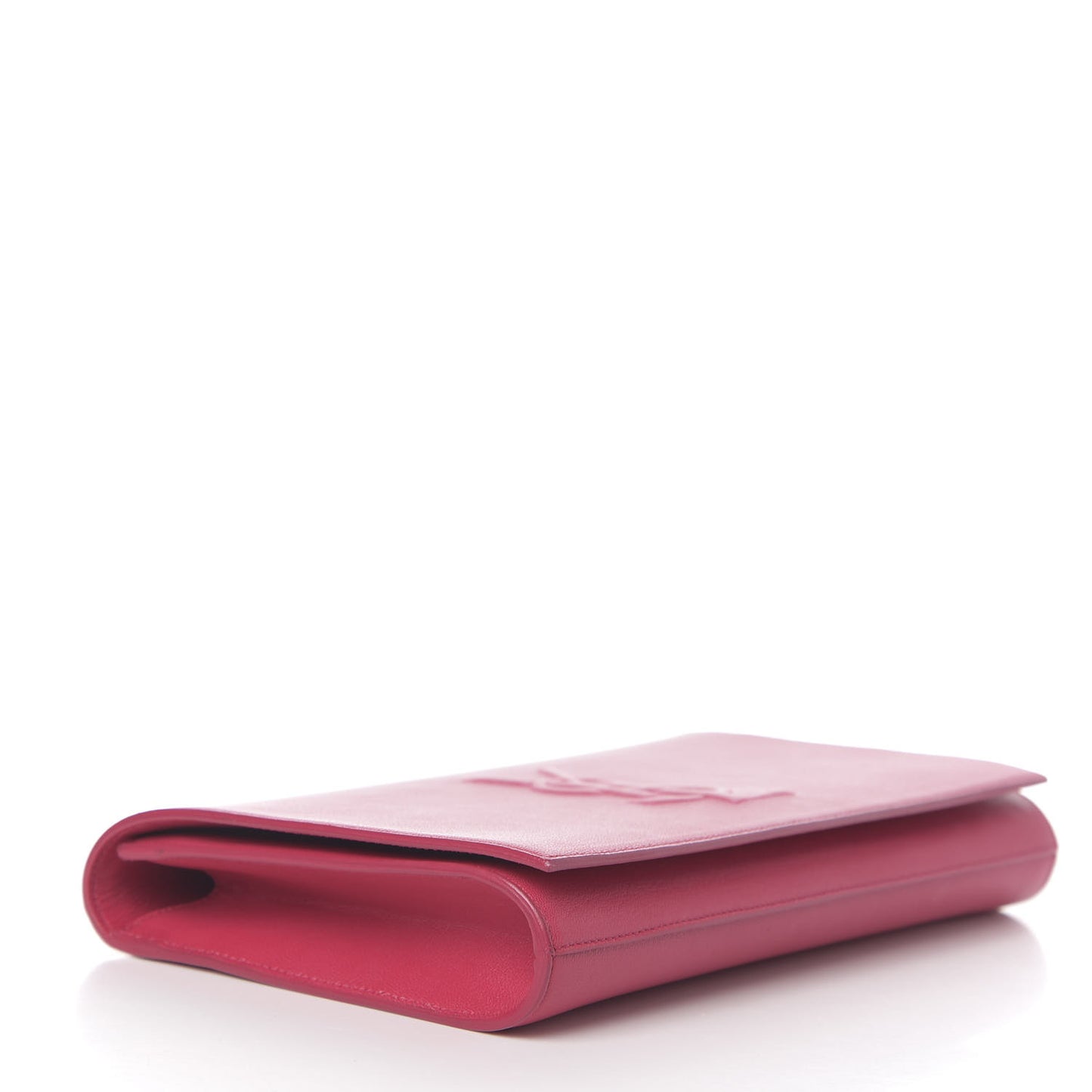Calfskin Monogram Large Belle De Jour Clutch Lipstick Fuchsia