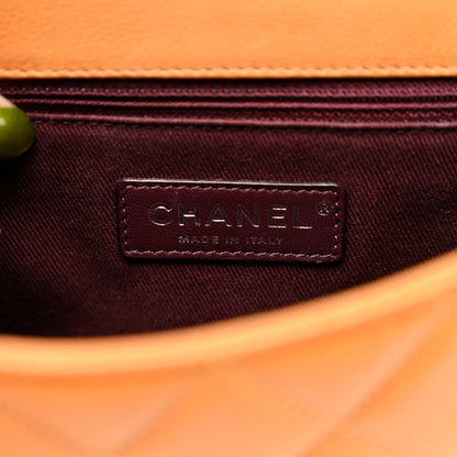 Chanel Nubuck Caviar Quilted Small Daily Carry Messenger Yellow 6 of 10