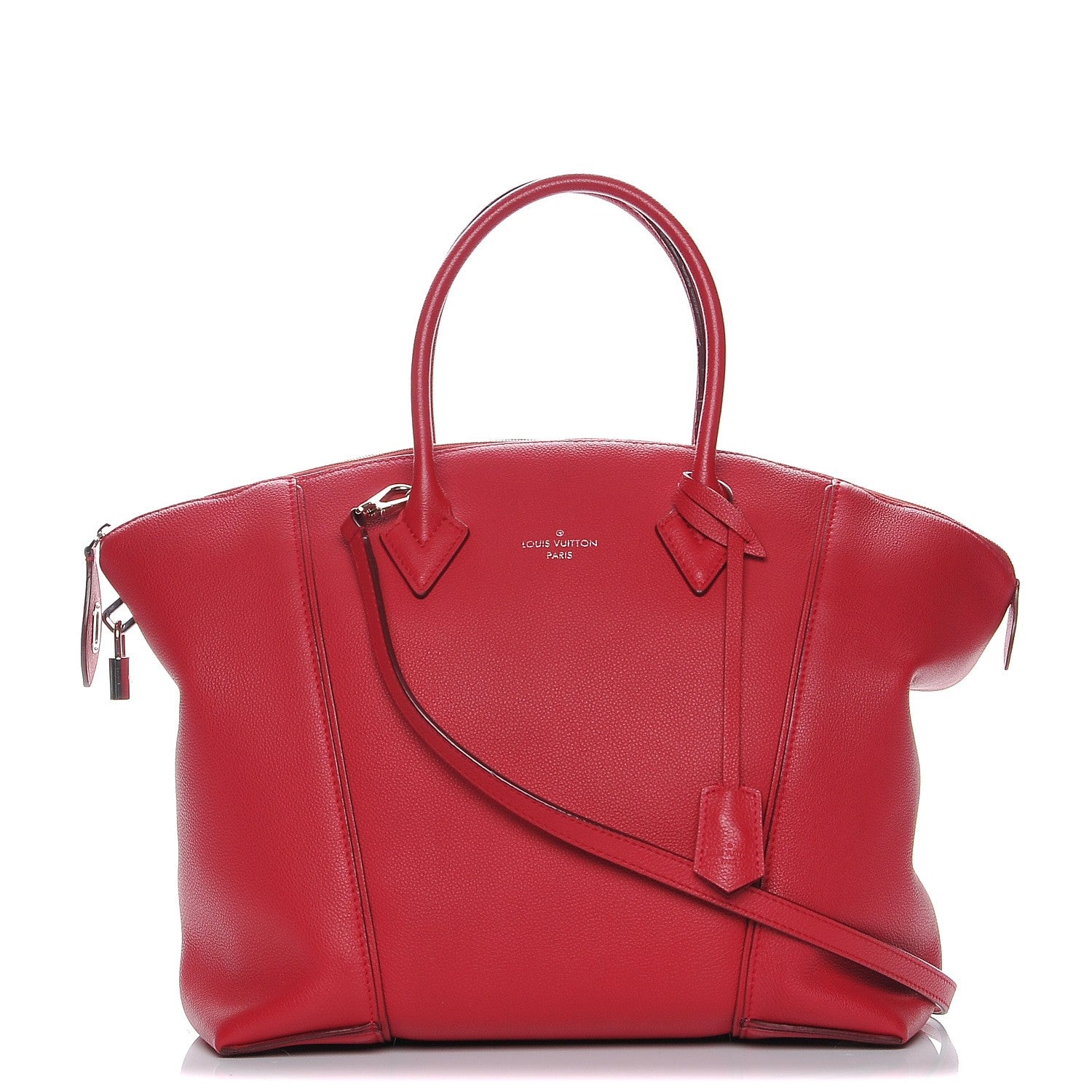 Louis Vuitton Veau Cachemire Soft Lockit MM Framboise 1 of 8