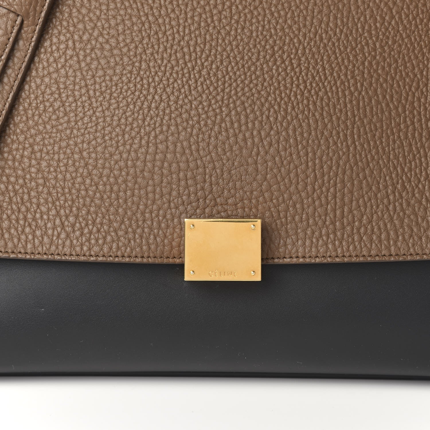 Celine Drummed Calfskin Suede Medium Tri-color Trapeze Indigo 9 of 10