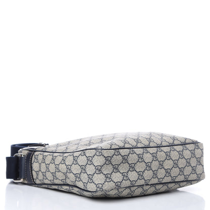 Gucci GG Plus Monogram Selleria Calfskin Medium Messenger Bag Beige Blue 4 of 12