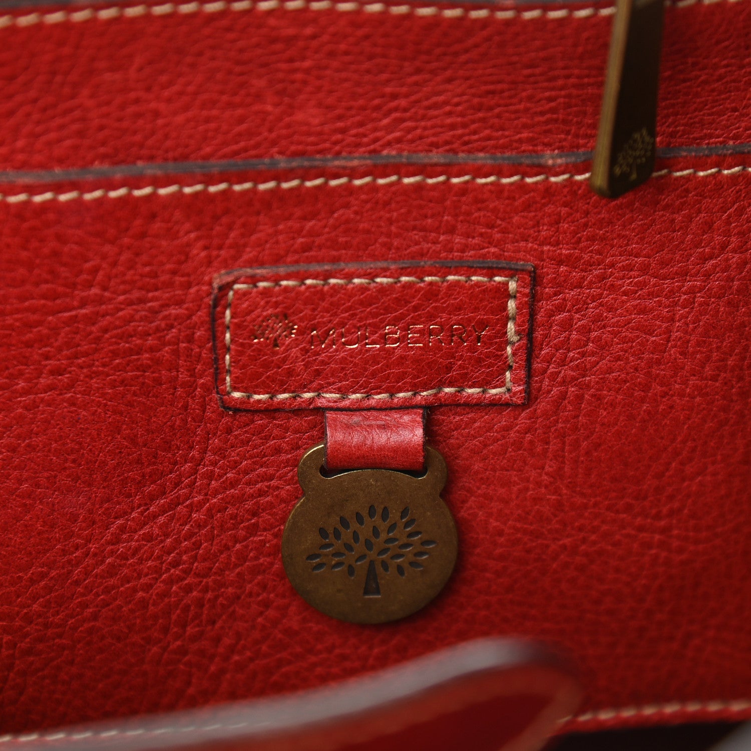 Mulberry Grained Calfskin Tooled Darwin Bayswater Red 5 of 8
