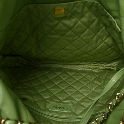 Chanel Shiny Caviar Quilted Chanel 22 Green 5 of 9