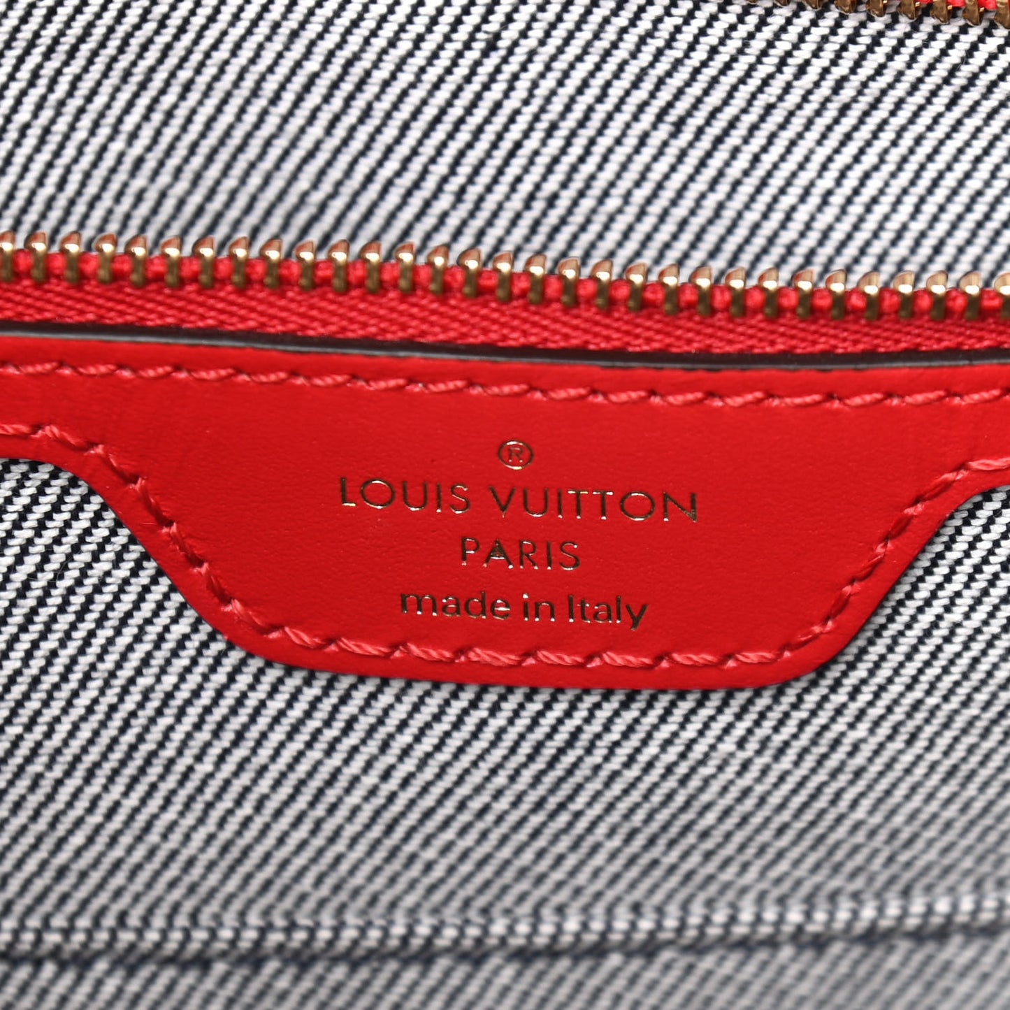 Denim Damier Monogram Onthego Blue Rouge