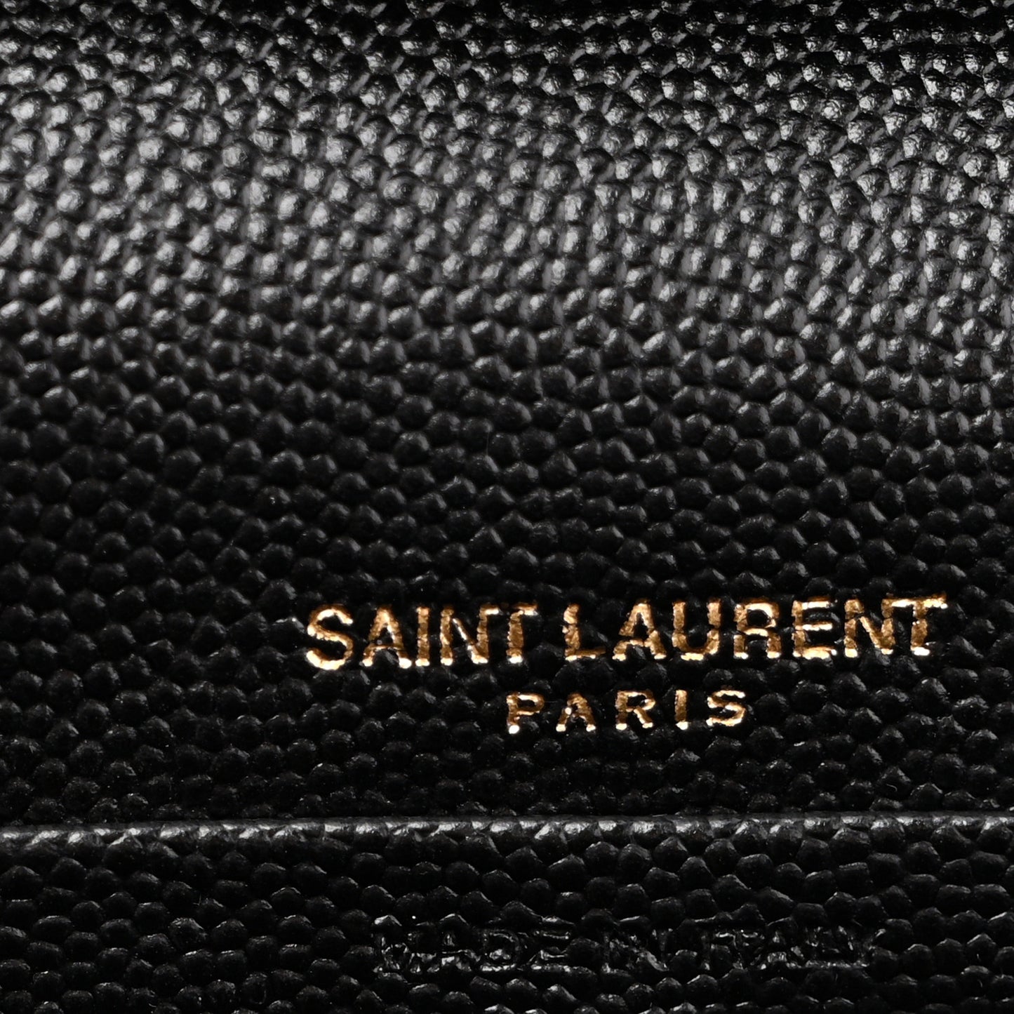 Grain De Poudre Matelasse Chevron Monogram Chain Wallet Black