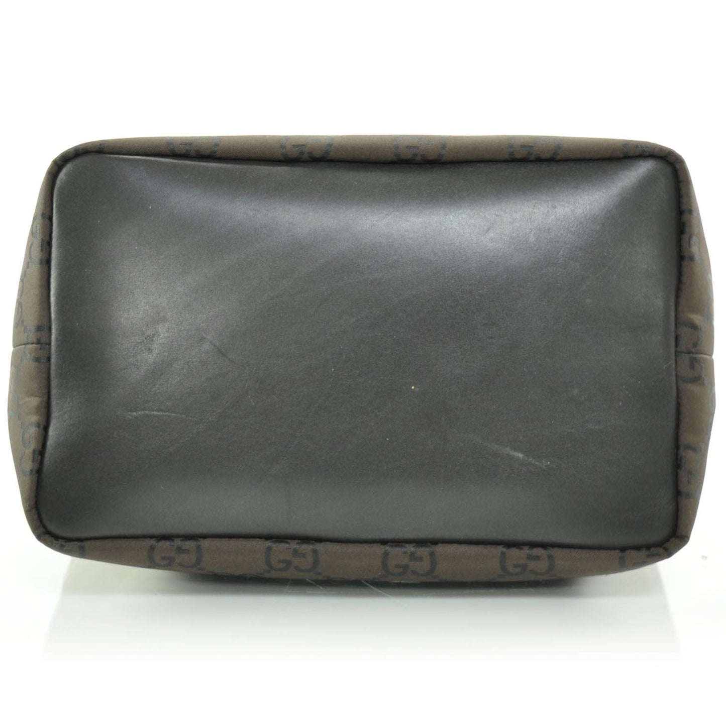 Nylon Monogram Bamboo Handle Hobo Brown