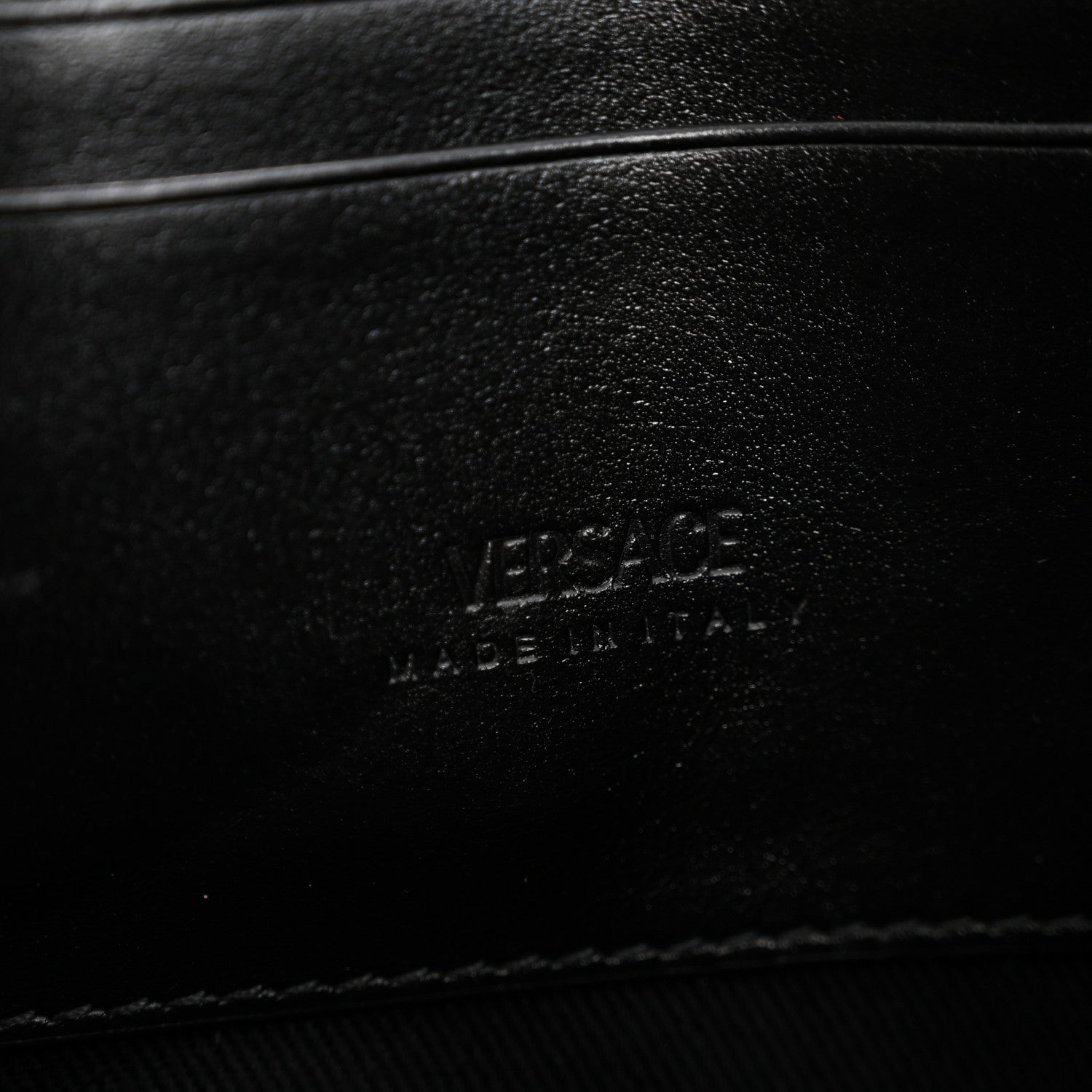 Versace Coated Canvas La Greca Signature  Black Gray 6 of 14