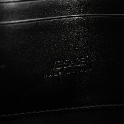 Versace Coated Canvas La Greca Signature  Black Gray 6 of 14