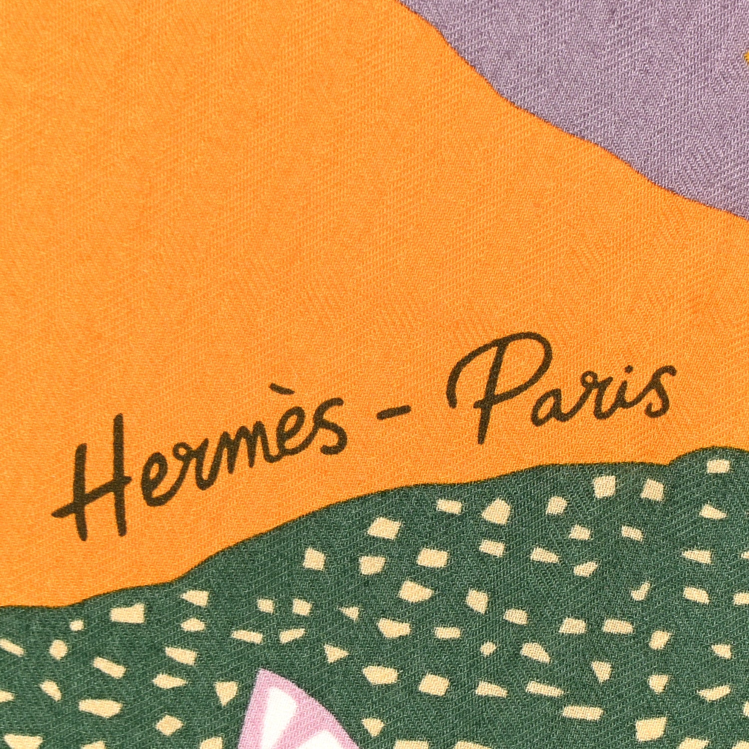 Hermes Cashmere Silk En Liberte Shawl 140 White Parme Orce 2 of 15