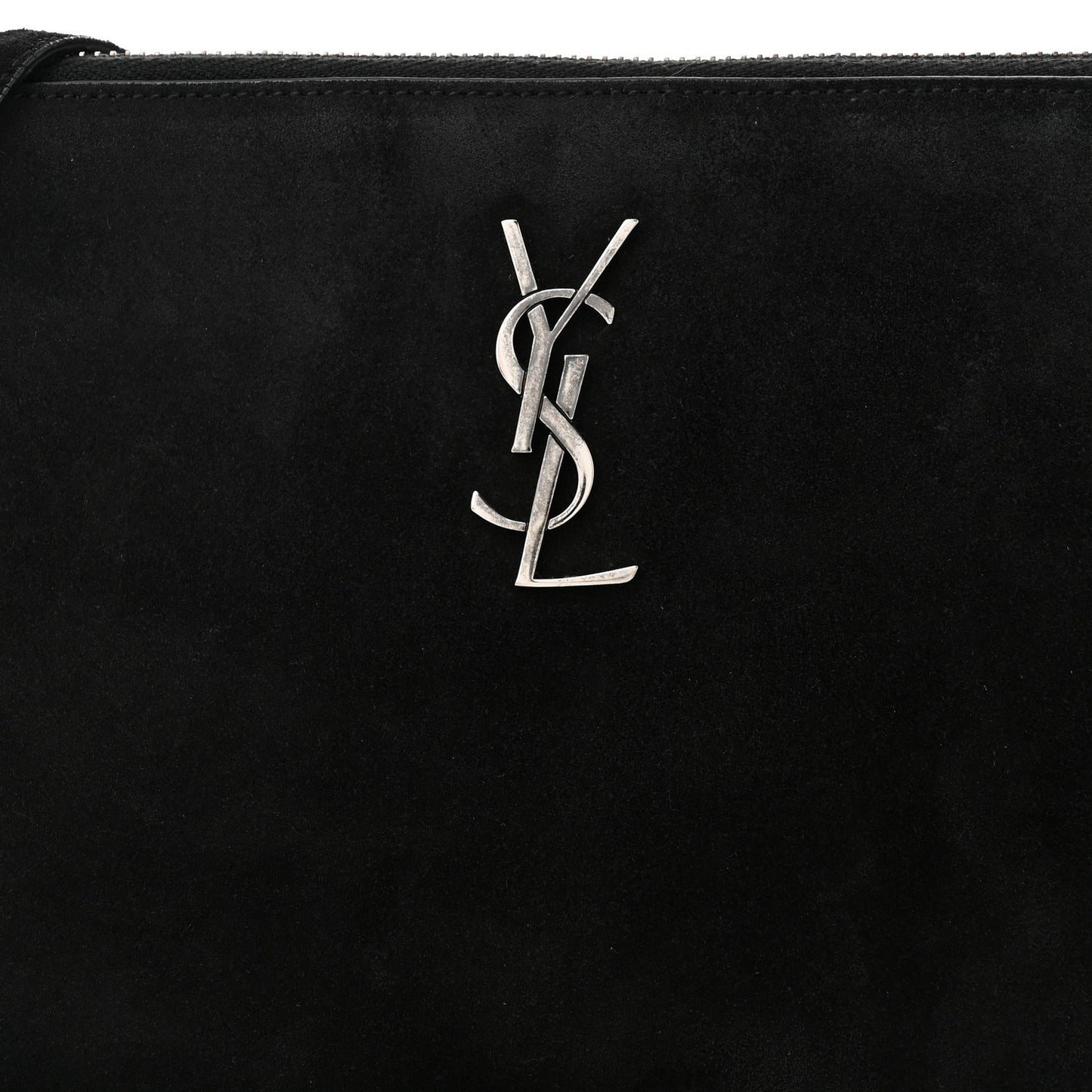 Suede Calfskin Small Fringe Crossbody Bag Black