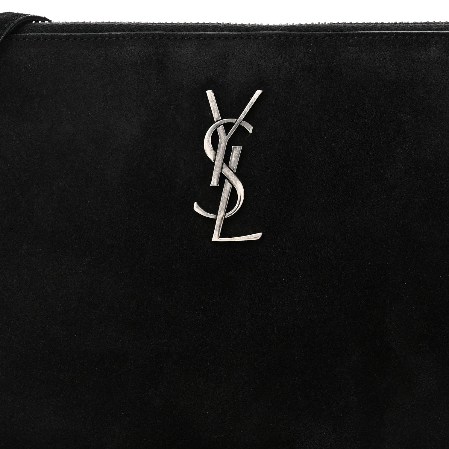 Saint Laurent Suede Calfskin Small Fringe Crossbody Bag Black 8 of 11