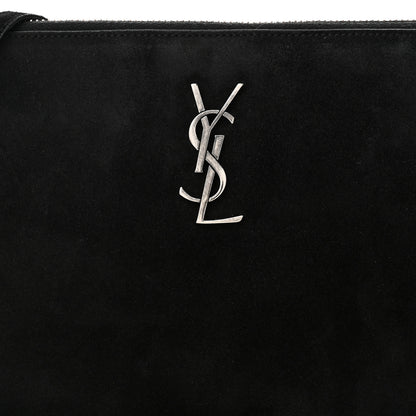 Saint Laurent Suede Calfskin Small Fringe Crossbody Bag Black 8 of 11