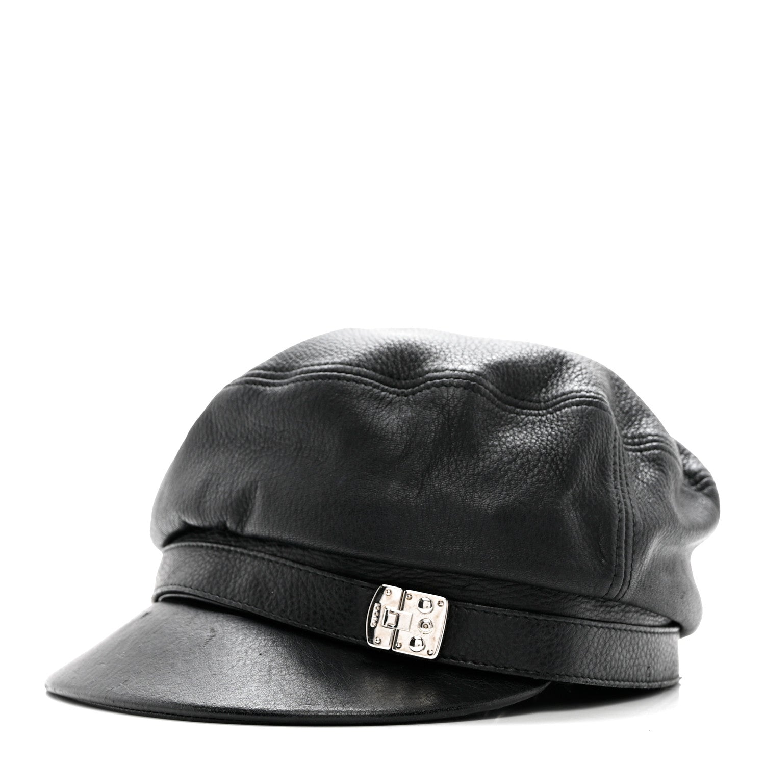 Gucci Calfskin Cellarius Hat S Black 1 of 10