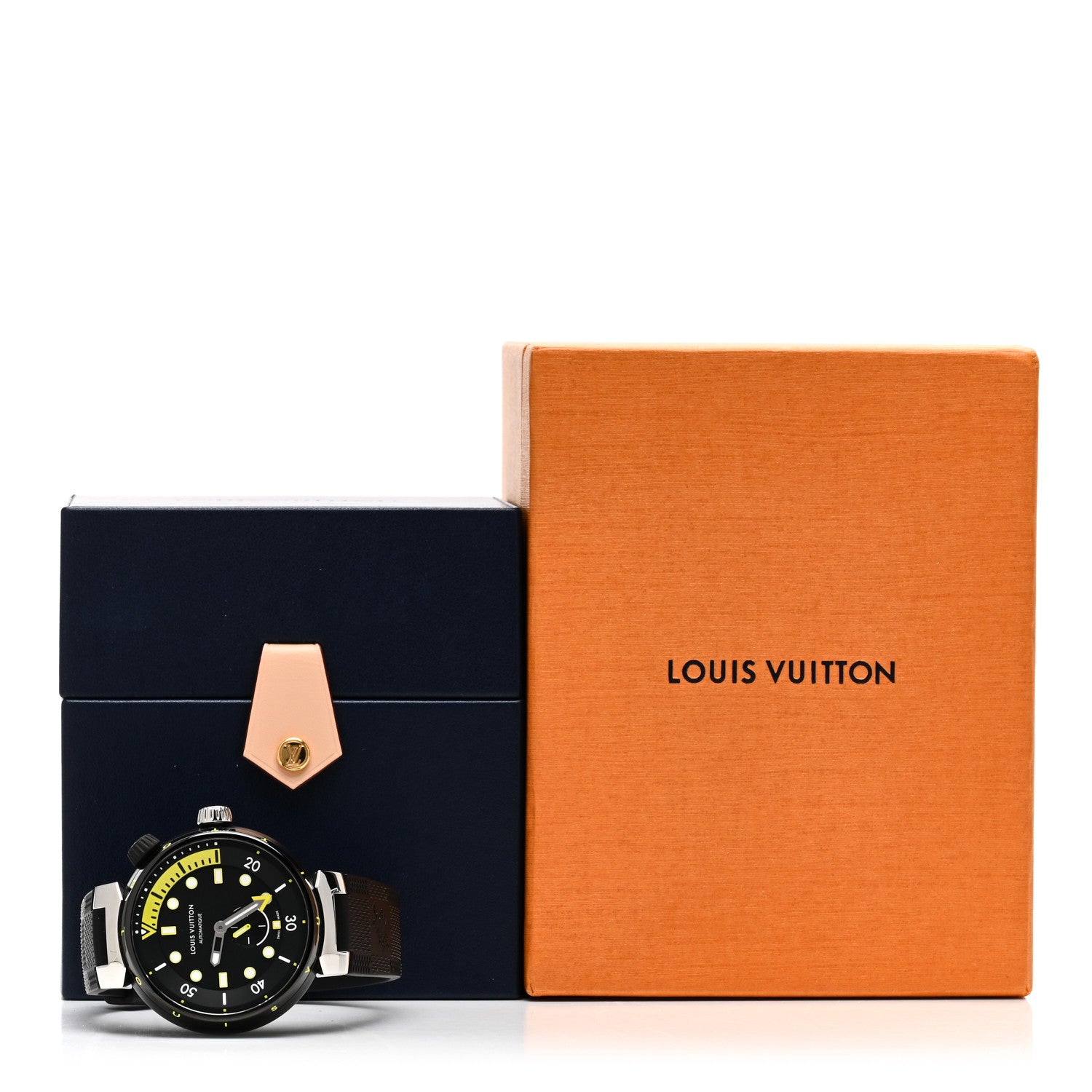 Louis Vuitton Stainless Steel Rubber 44mm Tambour Street Diver Automatic Watch Black 5 of 5