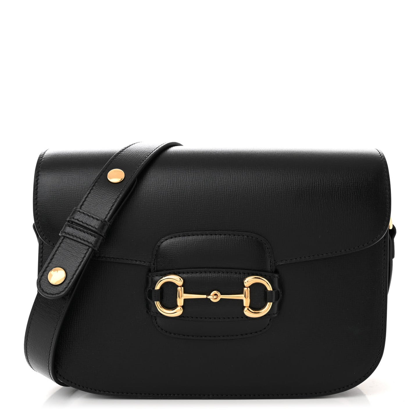 Azalea Calfskin Horsebit 1955 Shoulder Bag Black