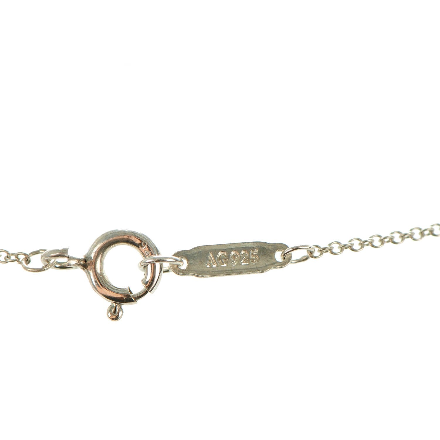 Tiffany Sterling Silver Diamond Large Daisy Key Pendant Necklace 6 of 7