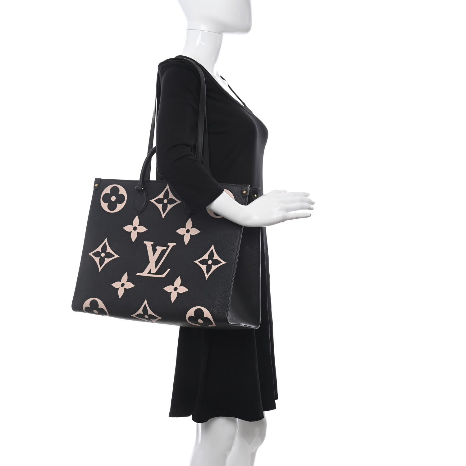 Louis Vuitton Empreinte Monogram Giant Onthego GM Black Beige 2 of 9