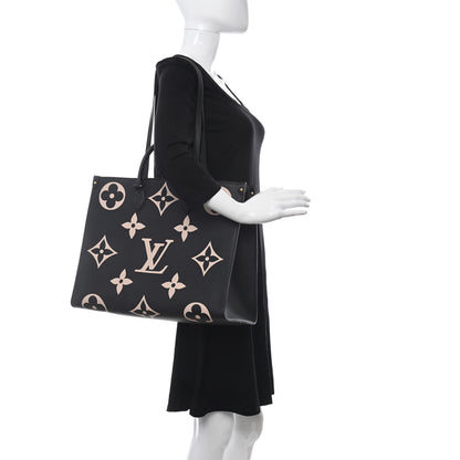 Louis Vuitton Empreinte Monogram Giant Onthego GM Black Beige 2 of 9