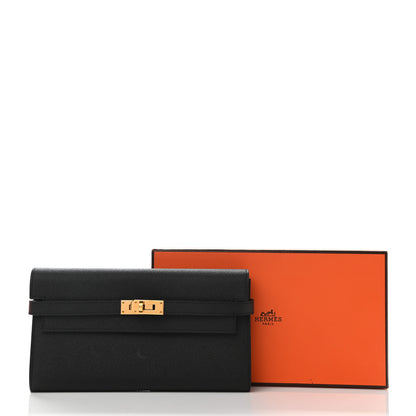Hermes Epsom Kelly Longue Wallet Black 8 of 8