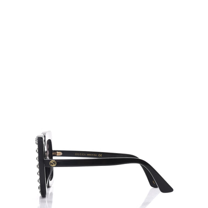 Gucci Acetate Crystal Oversize Sunglasses GG0148S Black 3 of 9