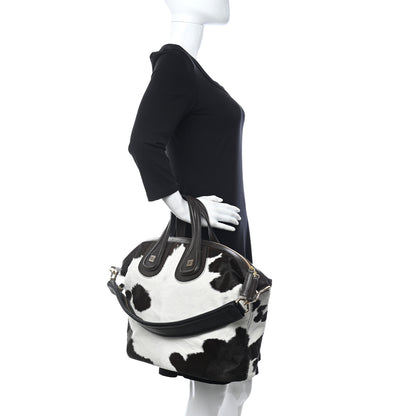 Givenchy Calf Hair Cow Print Small Nightingale Brown White 2 of 14
