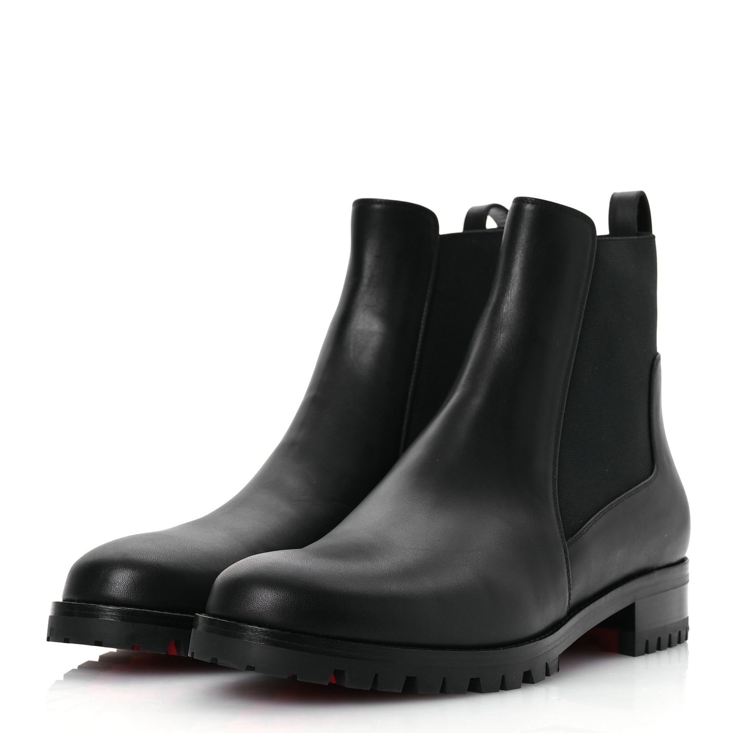 Calfskin Marchacroche Flat Chelsea Boots 39 Black