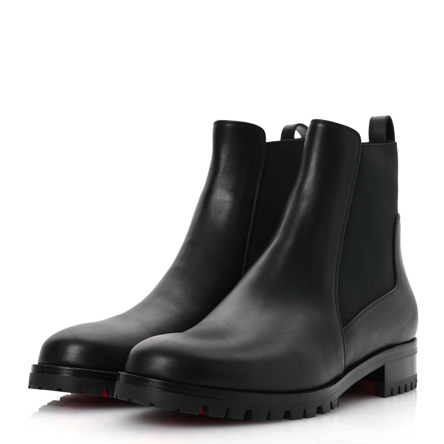 Christian Louboutin Calfskin Marchacroche Flat Chelsea Boots 39 Black 4 of 11