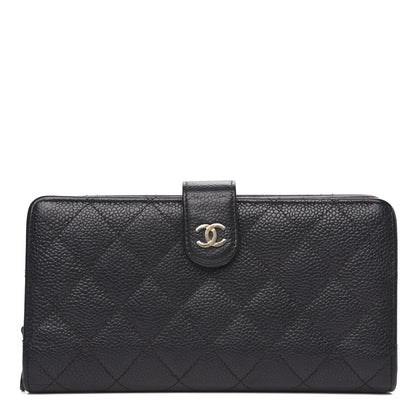 Chanel Caviar Quilted CC French Wallet Black 1 of 16
