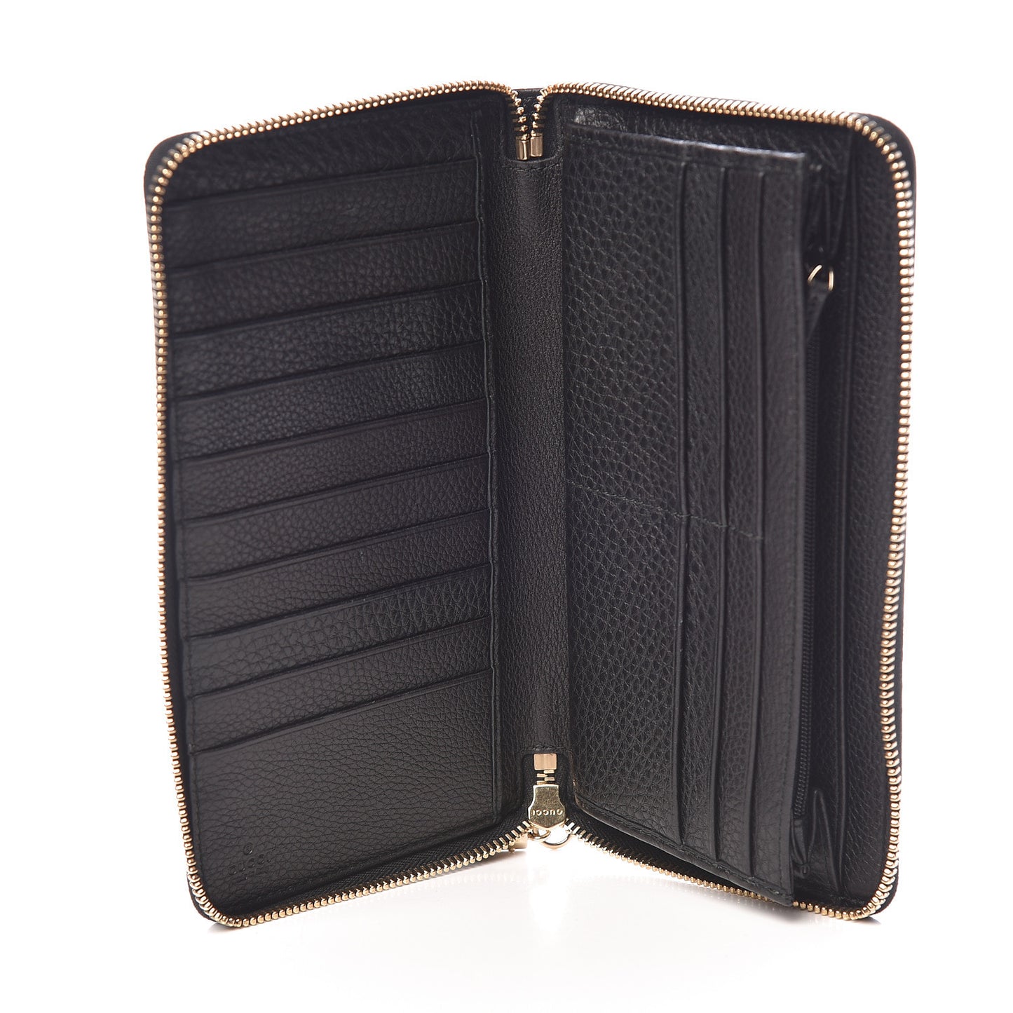 Calfskin Soho Zip Around Wallet Black