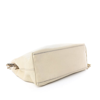 Gucci Pebbled Calfskin Medium Soho Chain Shoulder Bag Off White 3 of 8