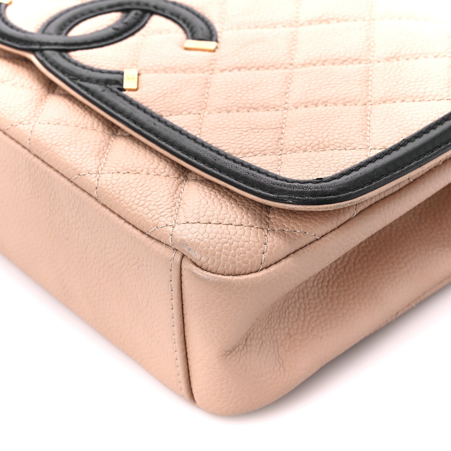 Chanel Caviar Quilted Medium CC Filigree Flap Beige Black 10 of 10