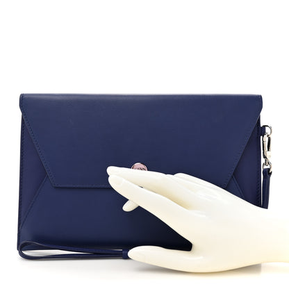 Christian Dior Calfskin Dioraddict Envelope Wristlet Bleu De Minuit 2 of 10