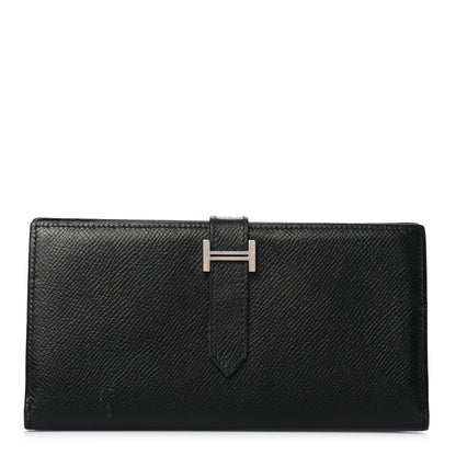 Hermes Epsom Bearn Gusset Wallet Black 1 of 16