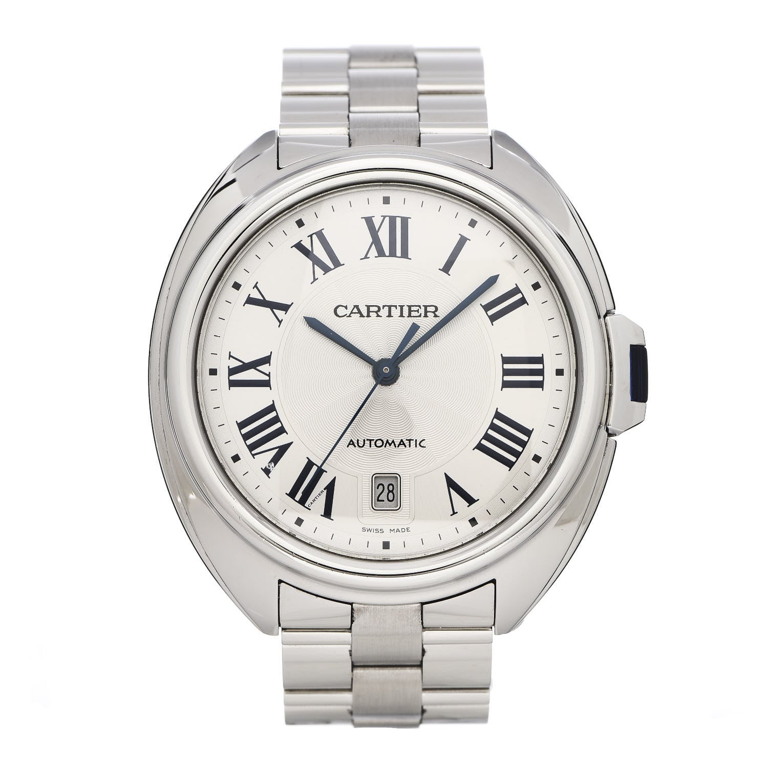 Cartier Stainless Steel 40mm Cle De Automatic Watch 1 of 8