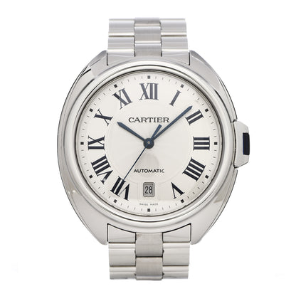 Cartier Stainless Steel 40mm Cle De Automatic Watch 1 of 8