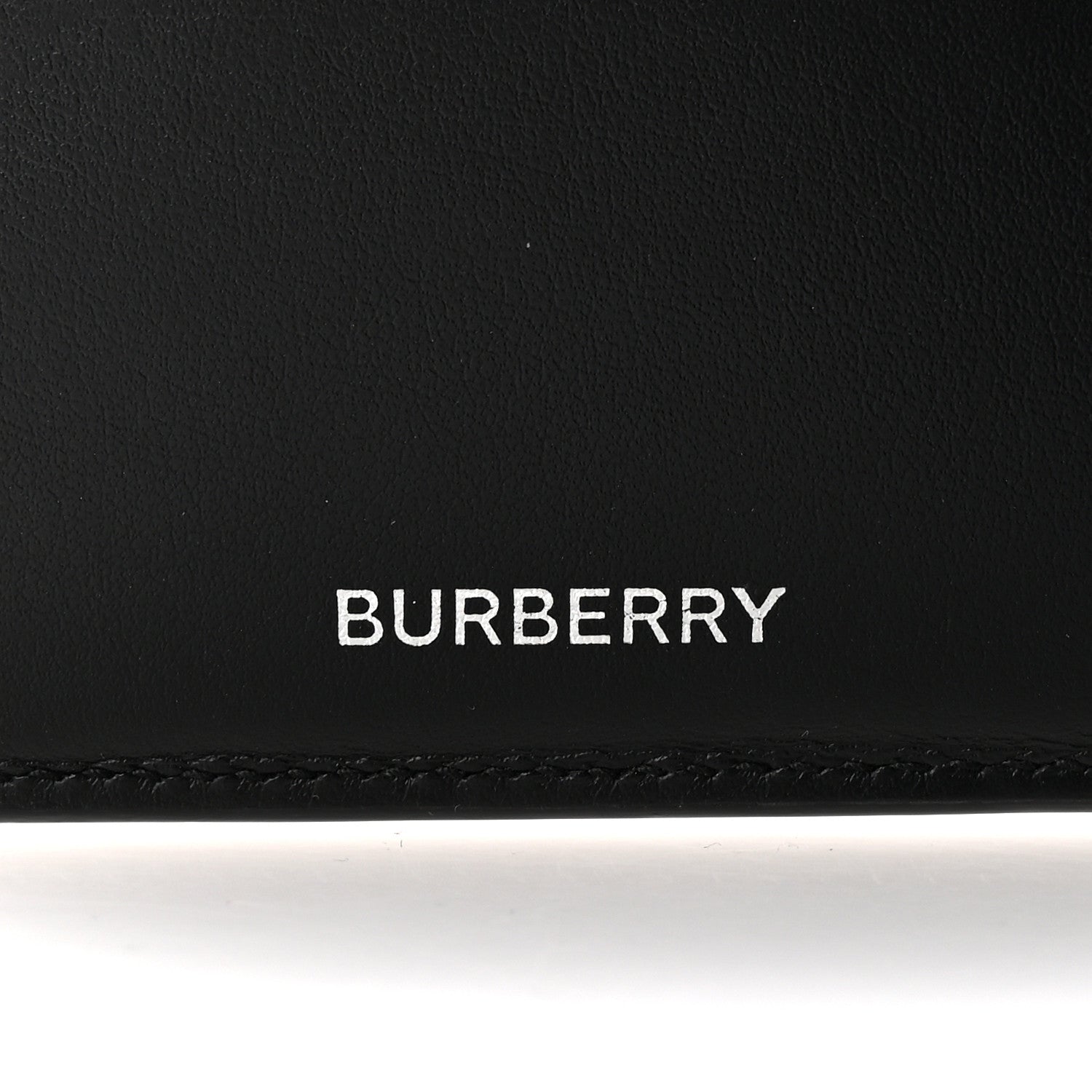 Burberry Grained Calfskin Embossed Logo Bi-Fold Wallet Black 6 of 6