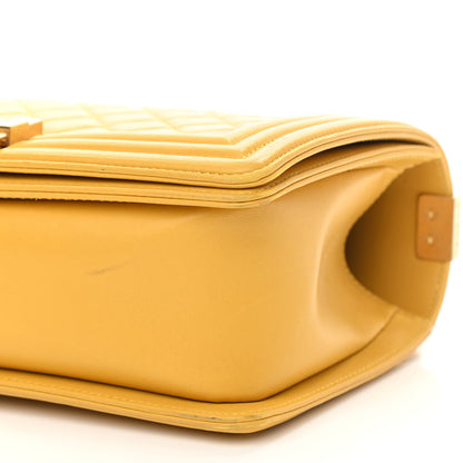 Chanel Calfskin Quilted Medium Boy Flap Yellow 6 of 13