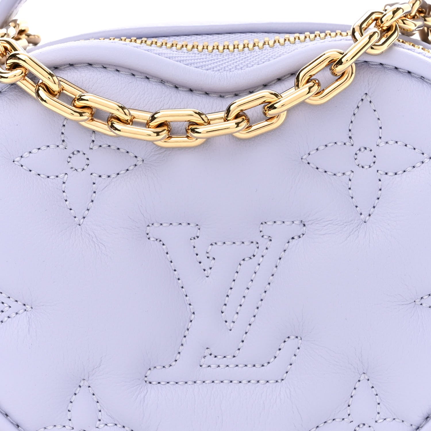 Louis Vuitton Calfskin Embroidered Monogram Pop My Heart Bag Pouch Lilac 7 of 9